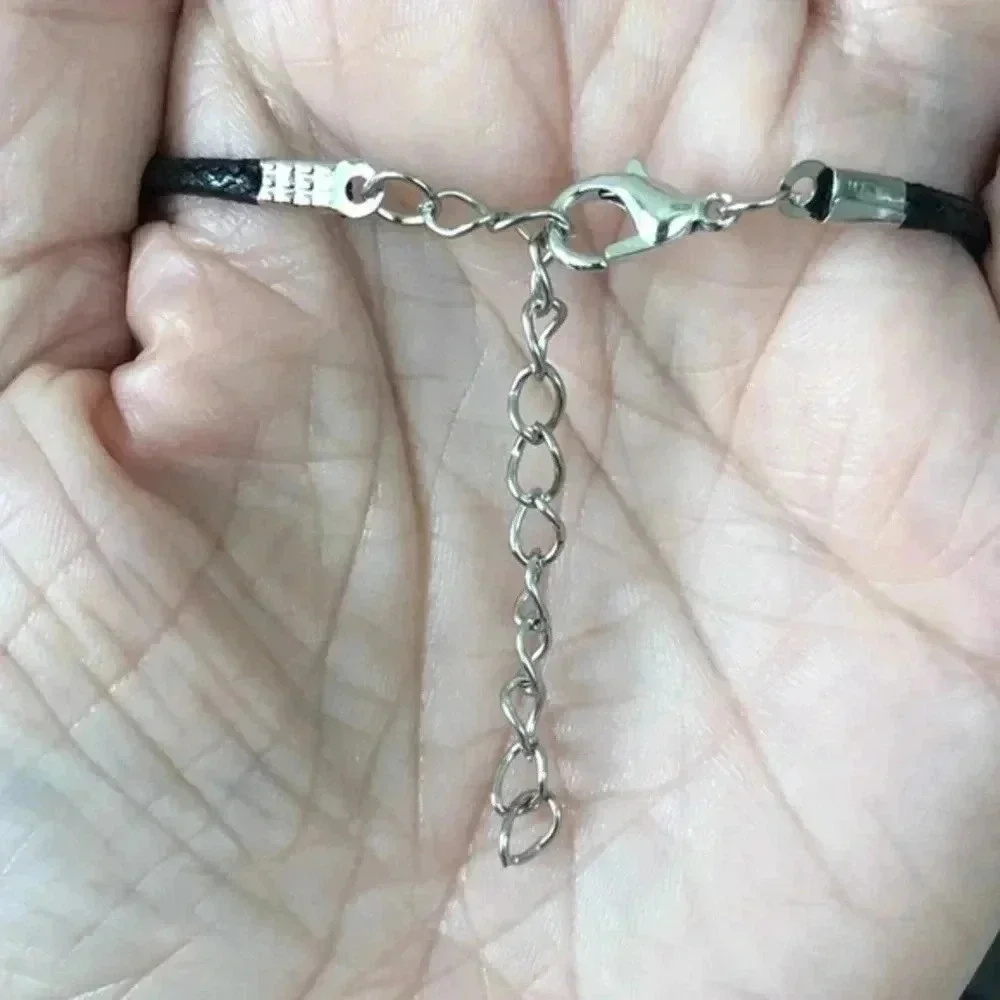 Celtic Viking Wolf Silver & Black Necklace NWT